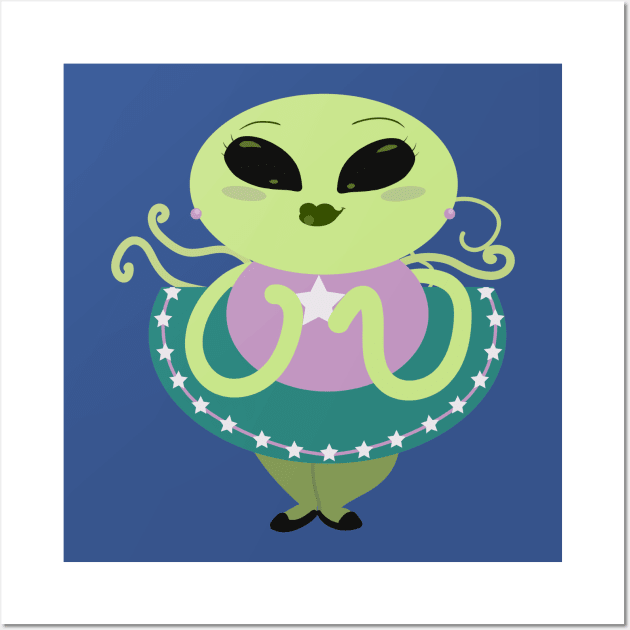 Alien Cutie Wall Art by MesozoicArt